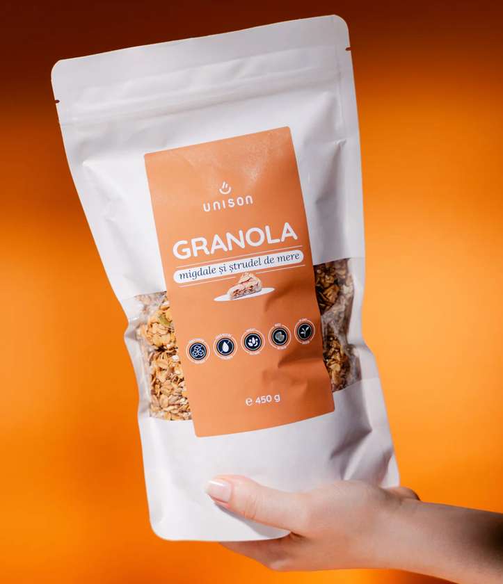 Granola cu migdale si strudel de mere 450g