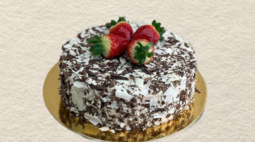 Raspberry Brittle Cake (Serves 4-5)