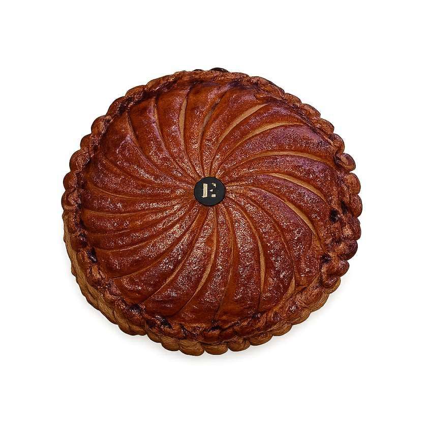 Galette des Rois cu cremă de frangipane și figurină de porțelan surpriză (Tarta Regelui 1kg)