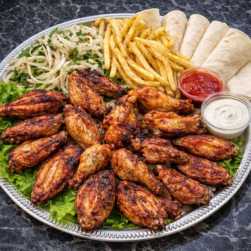 Kilogram of Wings Set + 2 Sauces (Free)