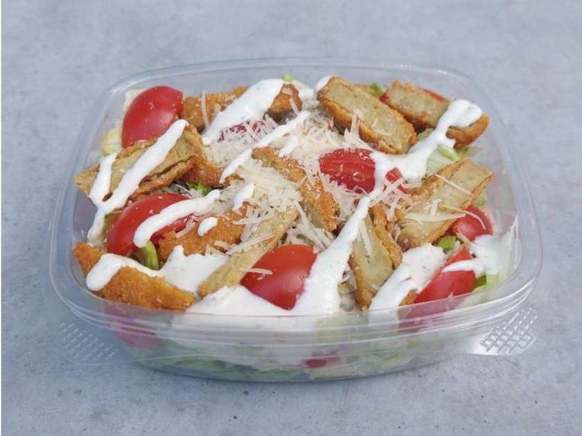 Caesar Salad with Beyond Nuggets