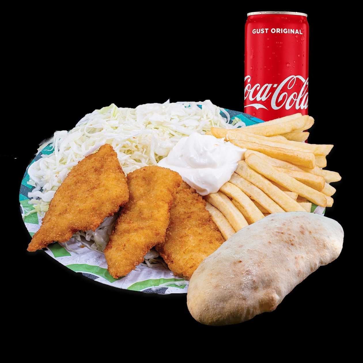 Zeus Schnitzel Menu + Soft Drink