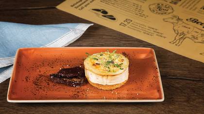 Baked goat cheese on toast