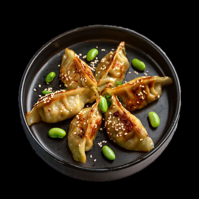 Teriyaki Gyoza s edamame