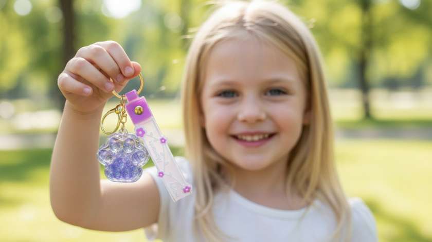 Keychain - Cat Paw (Purple)