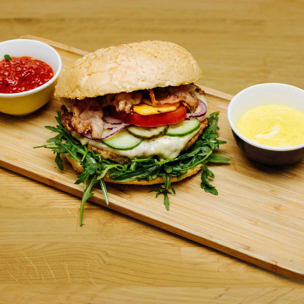 Cheeseburger Bekon Jajo