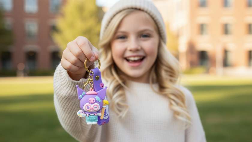 Kuromi Keychain (Lilac)