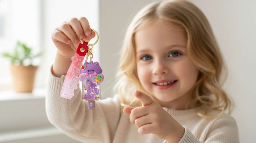 Ice Cream Keychain (Purple)