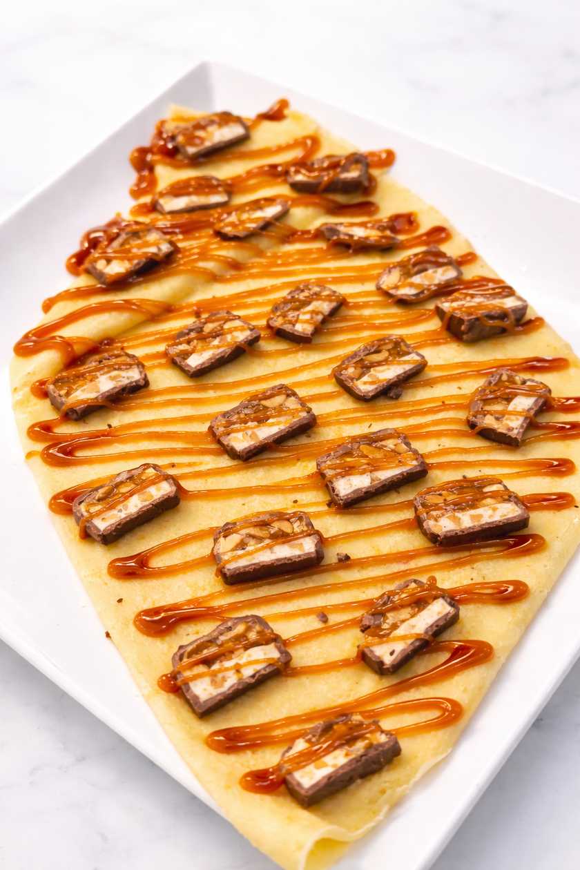 Crepe, Waffle ou Panquecas Snickers