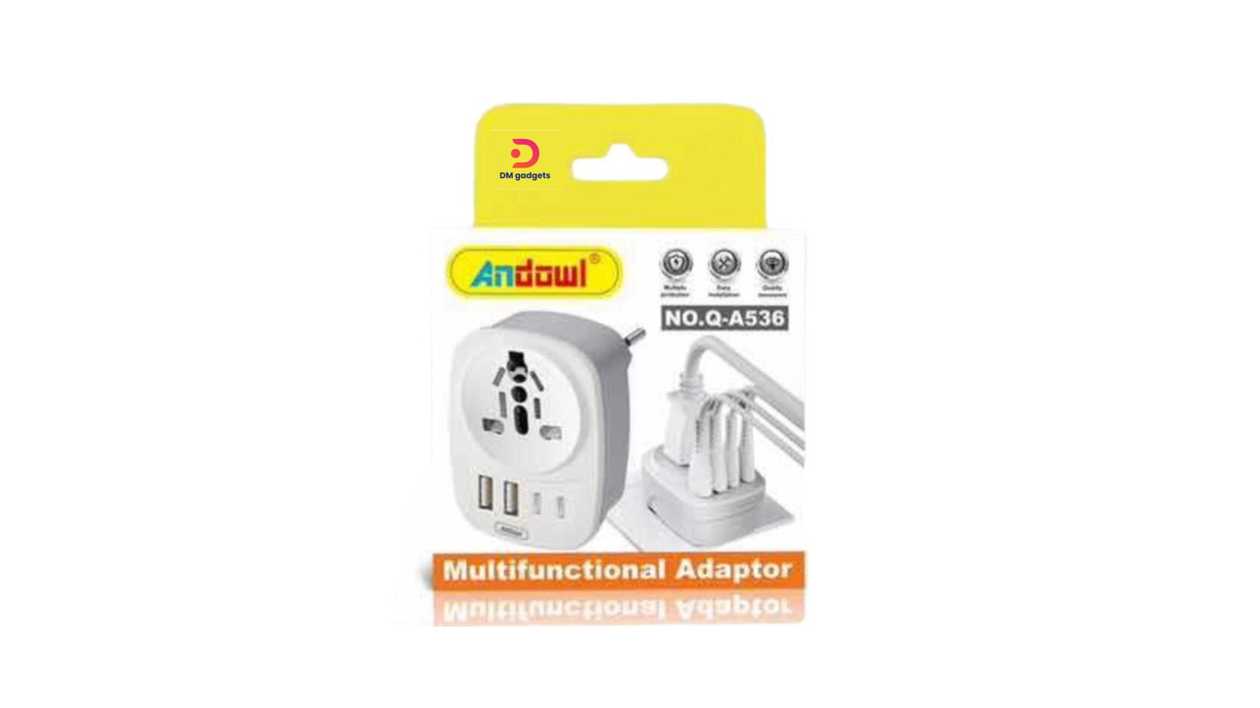 #543D1# Andowl Q-A536 Multifunctional adapter, white