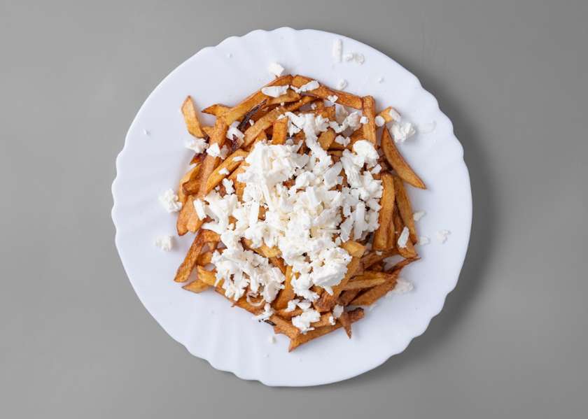 Homemade Fried Potatoes with Cheese