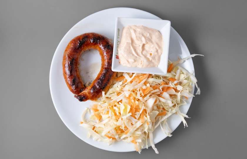 Grilled Homemade Sujuk with Garnish