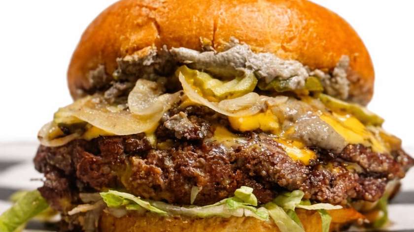 Grzybowy smash burger