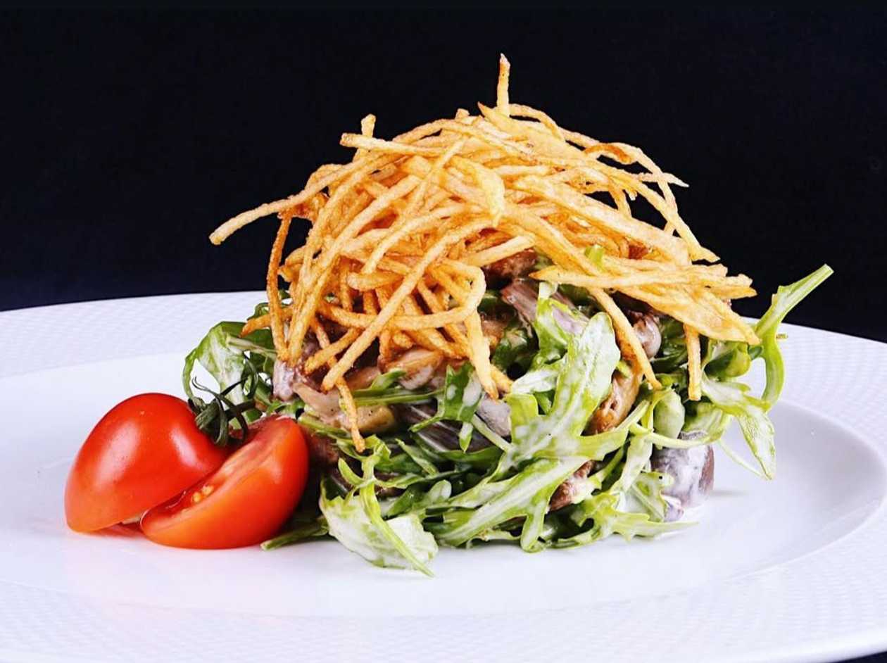 Salad with Mushrooms and Veal