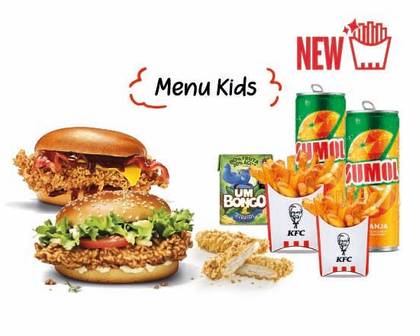 Menu Kids + Menu Kentucky + Menu Clássica