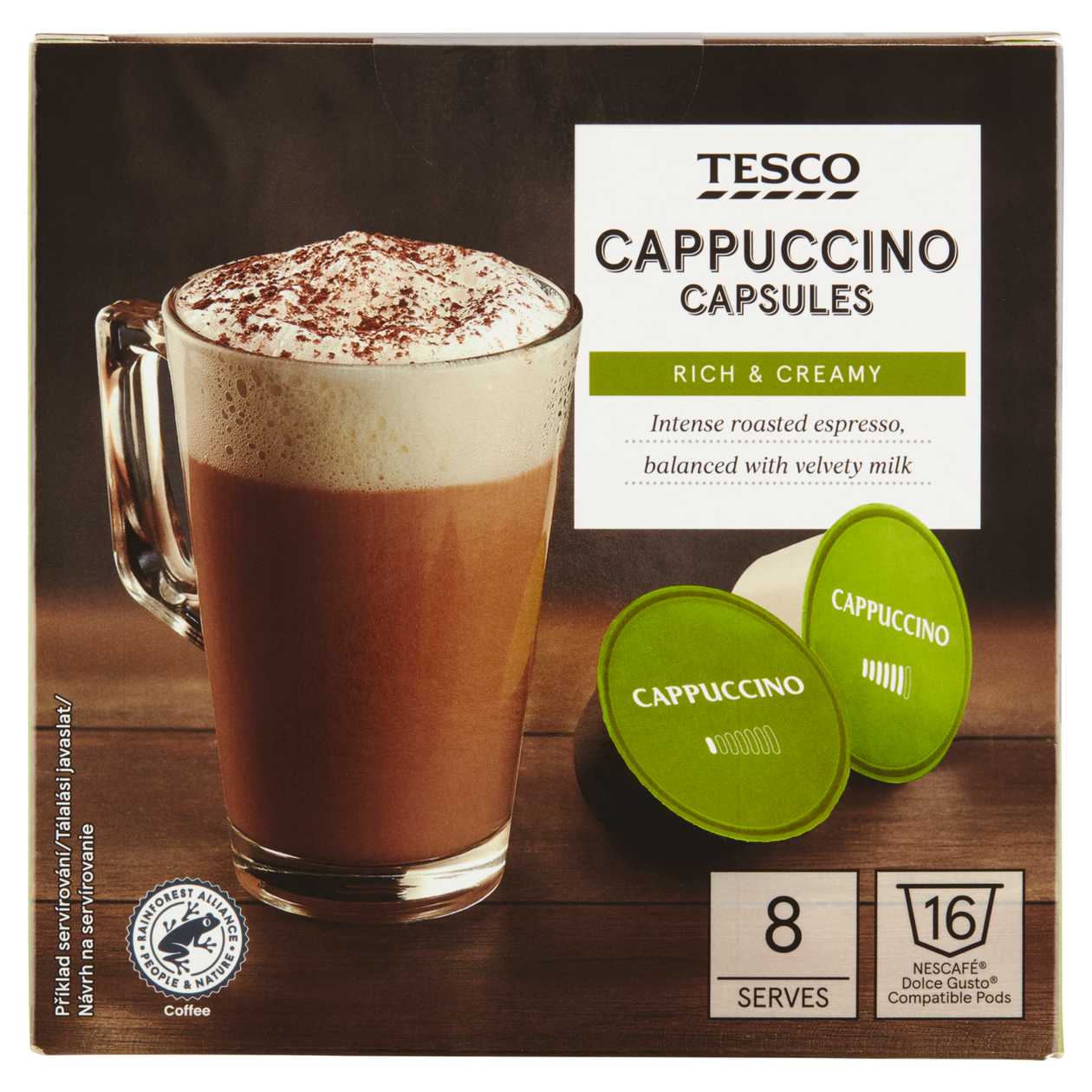 Tesco Cappuccino 16 kapslí 192g