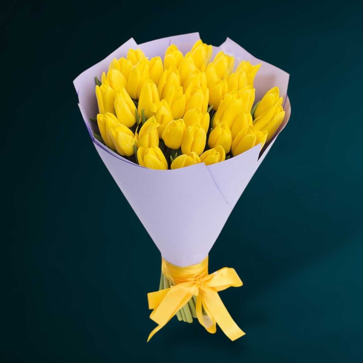 41 Yellow Tulips Bouquet