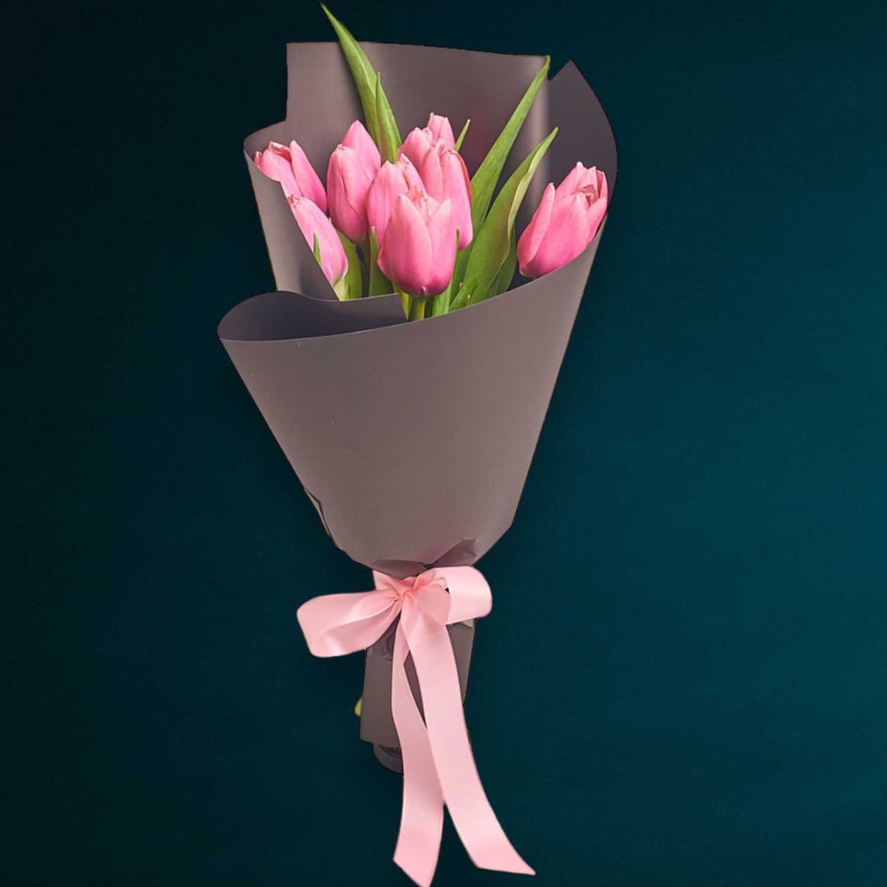 11 Pink Tulips Bouquet