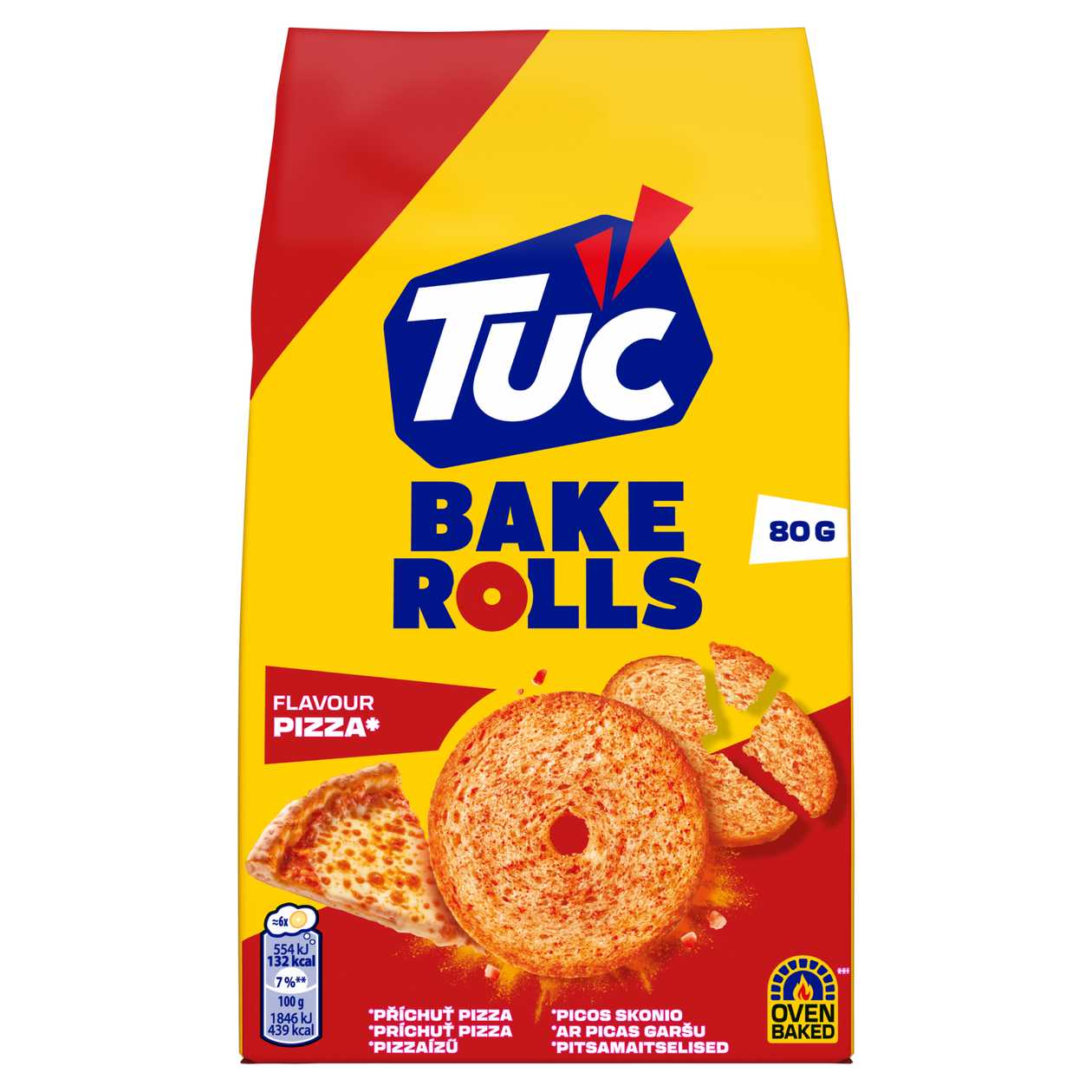 Tuc Bake Rolls Pizza Flavour 80g