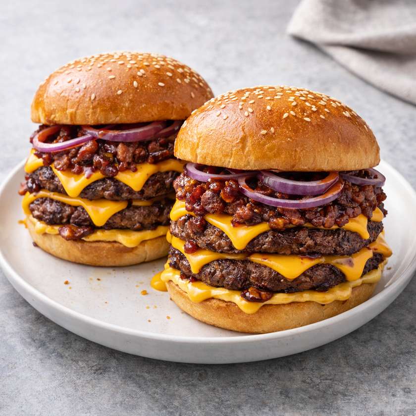 Smash Burger so Slaninkou s hranolkami