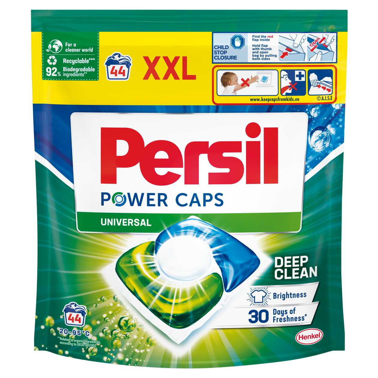 Persil Power Caps Universal Deep Clean předdávkovaný prací prostředek 44 praní 44 x 14g (616g)