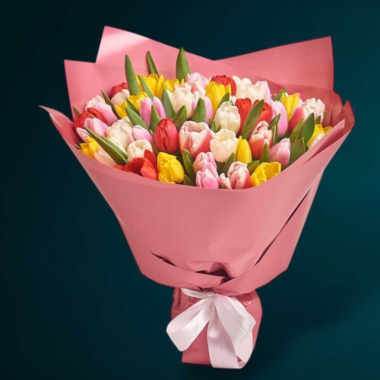 45 Mixed Tulips Bouquet