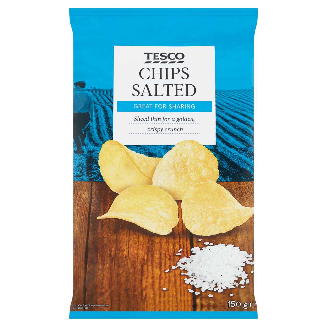 Tesco Bramborové lupínky smažené solené 150g