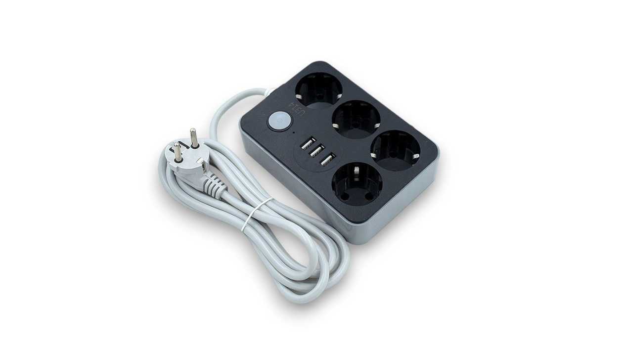 CX-U314 Power Strip, 4 Sockets, 3 USB Ports, 1.8 meters, 8452624282645