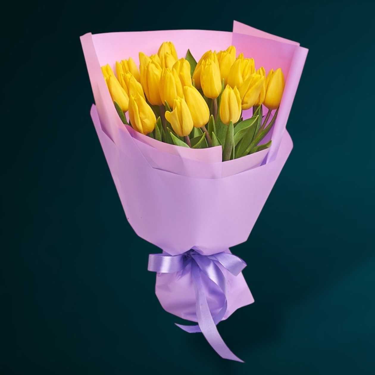 23 Yellow Tulips Bouquet