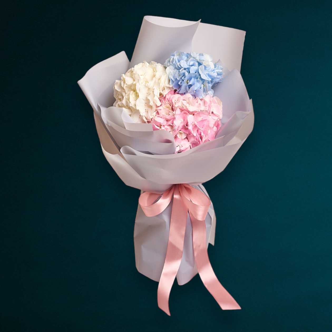 3 Mixed Hydrangeas Bouquet