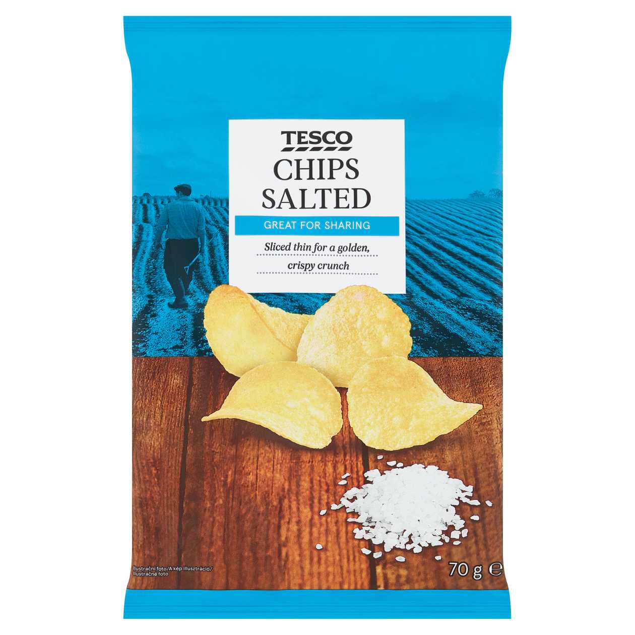 Tesco Bramborové lupínky smažené solené 70g