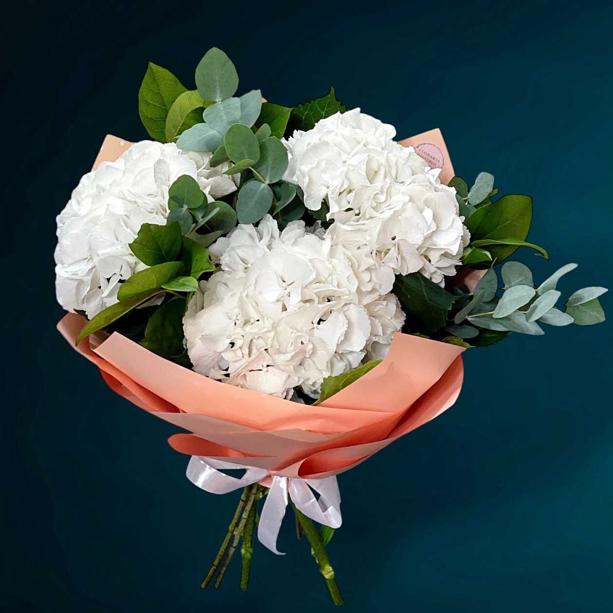 3 White Hydrangeas Bouquet