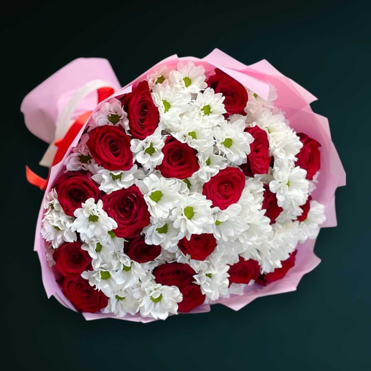 Big Red & White Bouquet