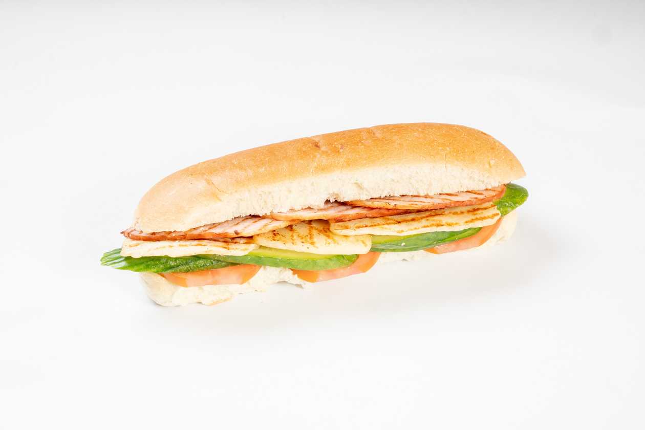 Lountza-Haloumi Baguette