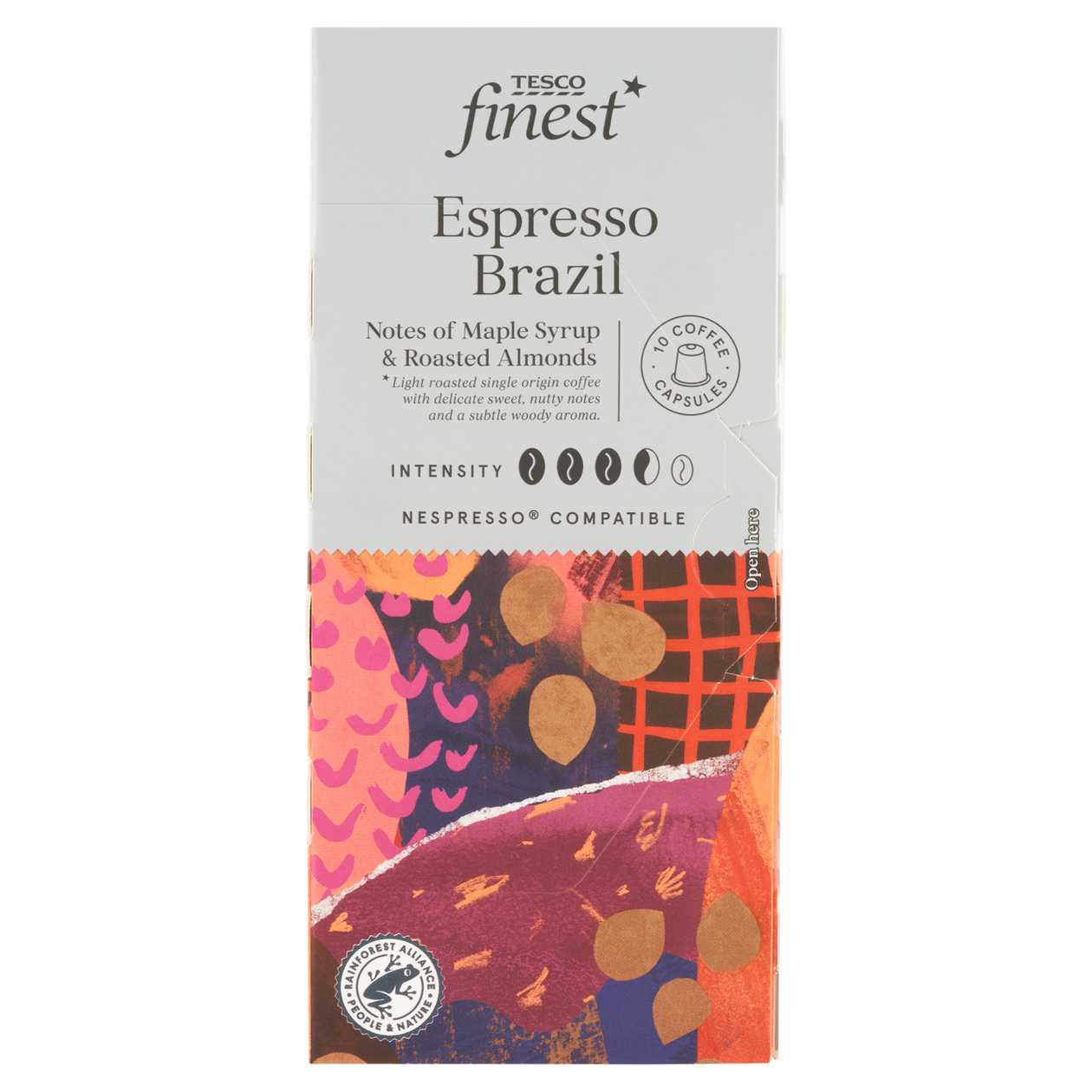 Tesco Finest Espresso Brazil pražená mletá káva v kapslích 10 ks 54g