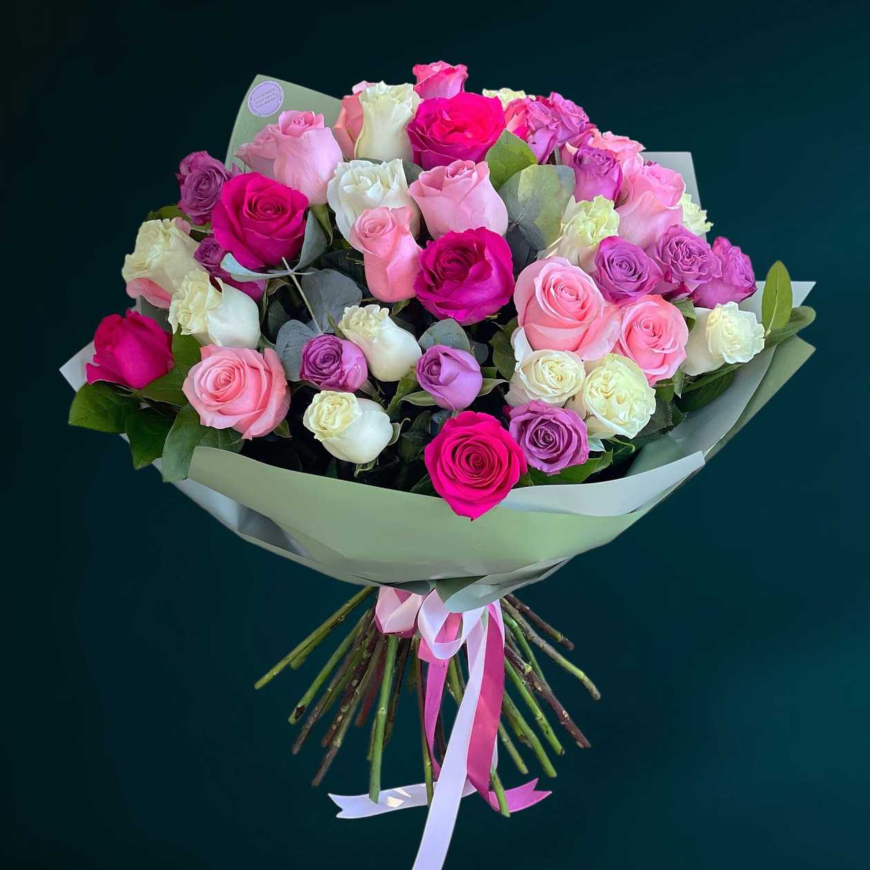 43 Pastel Roses Bouquet