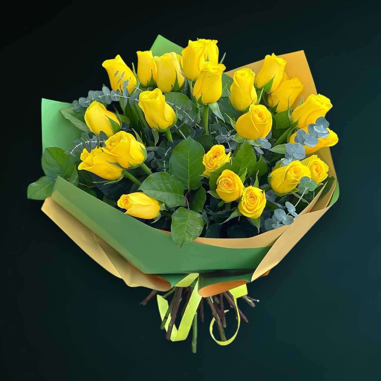 23 Yellow Roses Bouquet