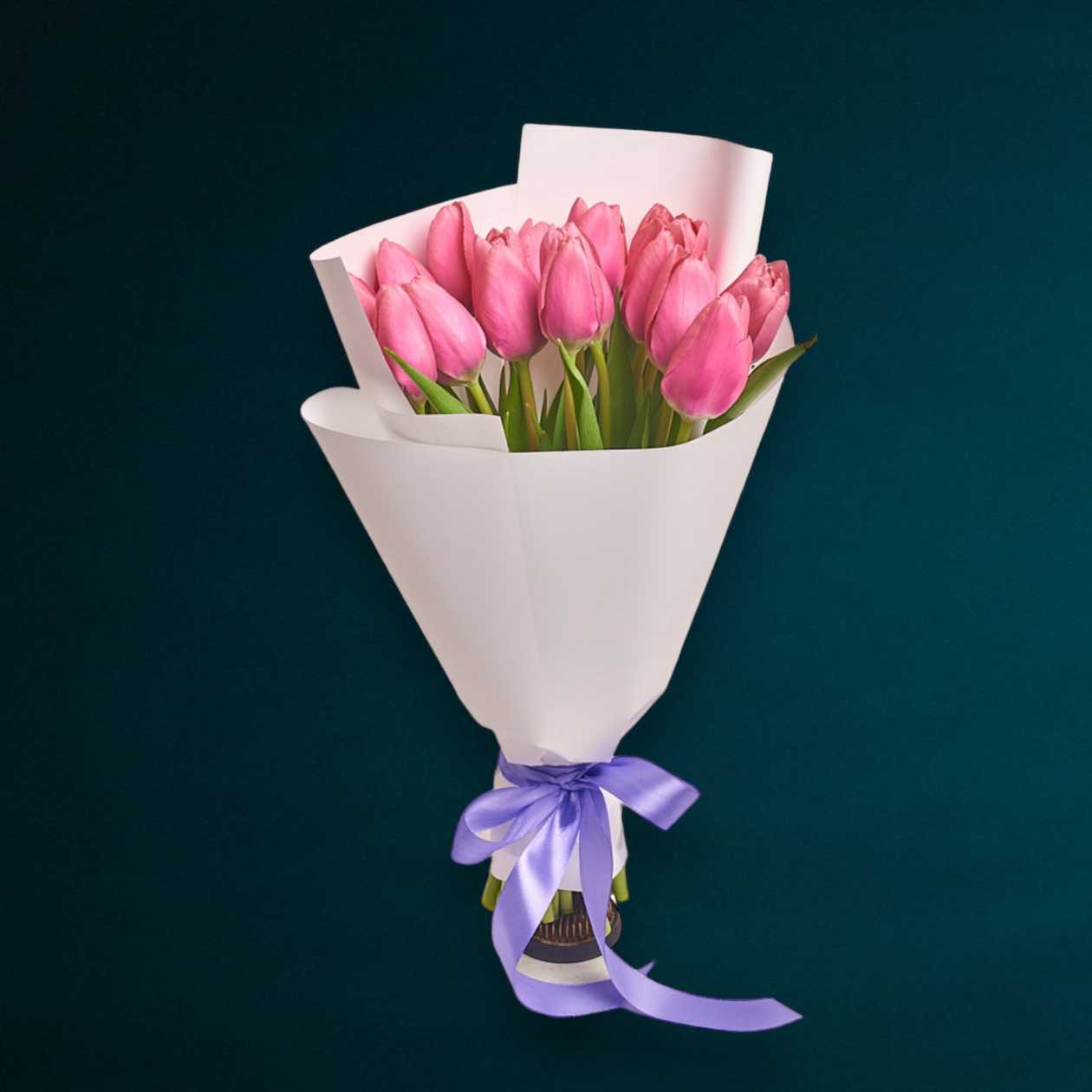 15 Pink Tulips Bouquet