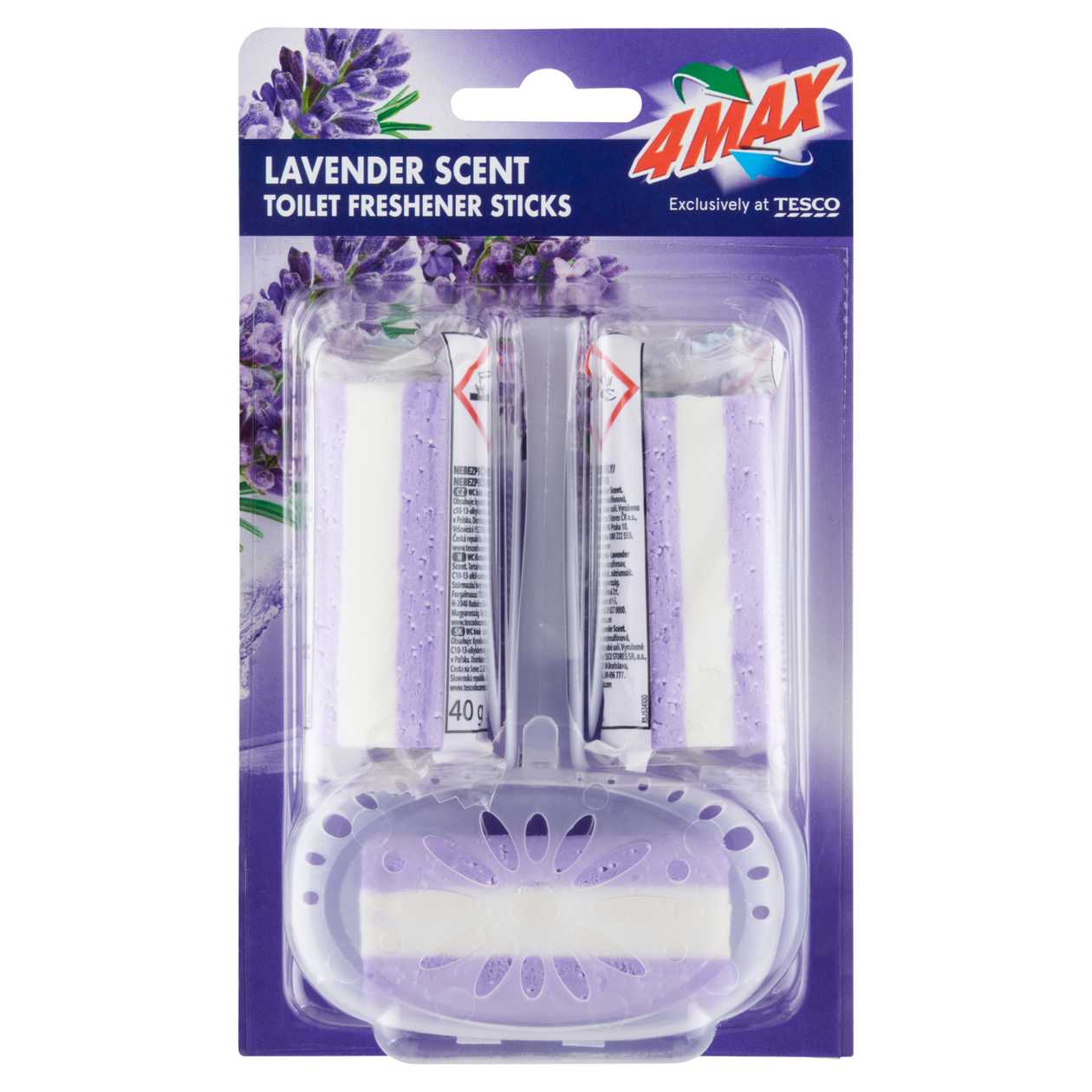 4MAX Lavender Scent Toilet Block 3 x 40g (120g)