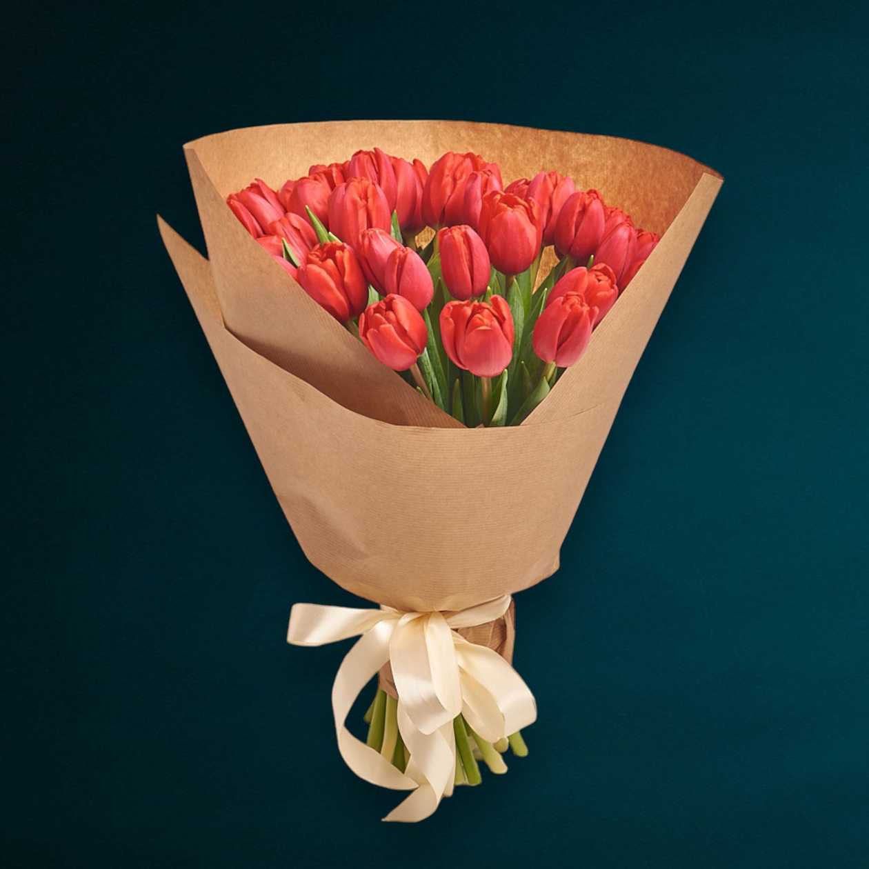 35 Red Tulips Bouquet