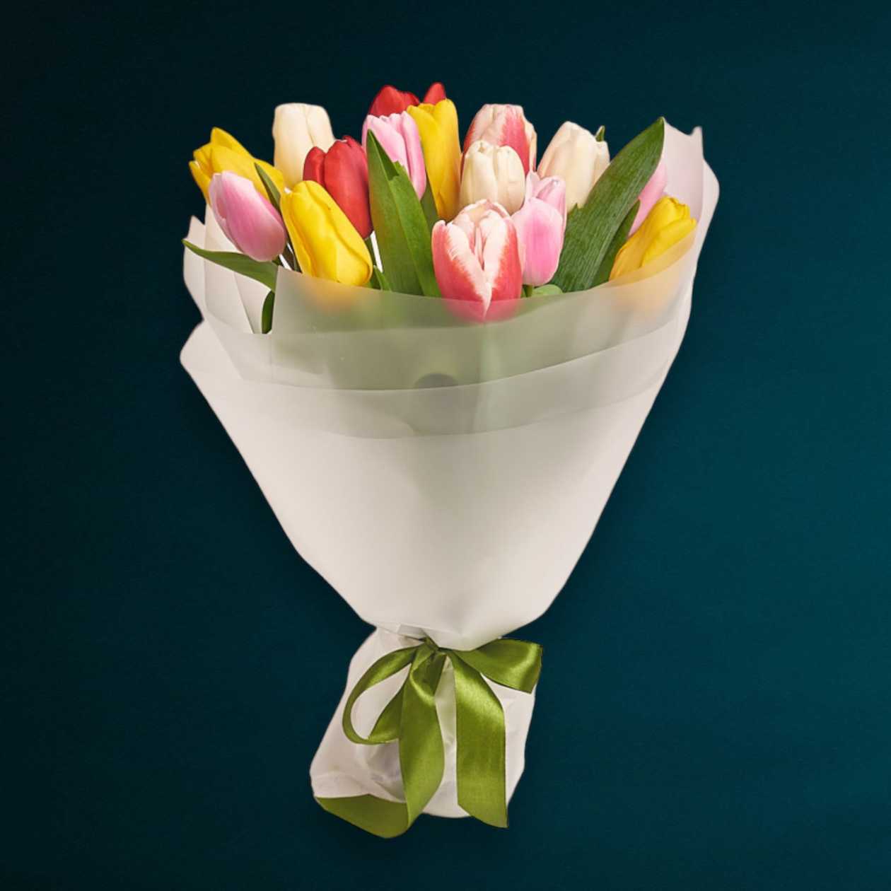 15 Mixed Tulips Bouquet