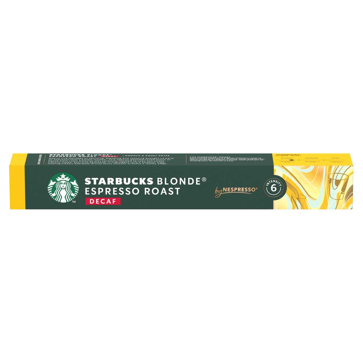 STARBUCKS by NESPRESSO Blonde Espresso Roast Decaf, kávové kapsle - 10 kapslí v balení
