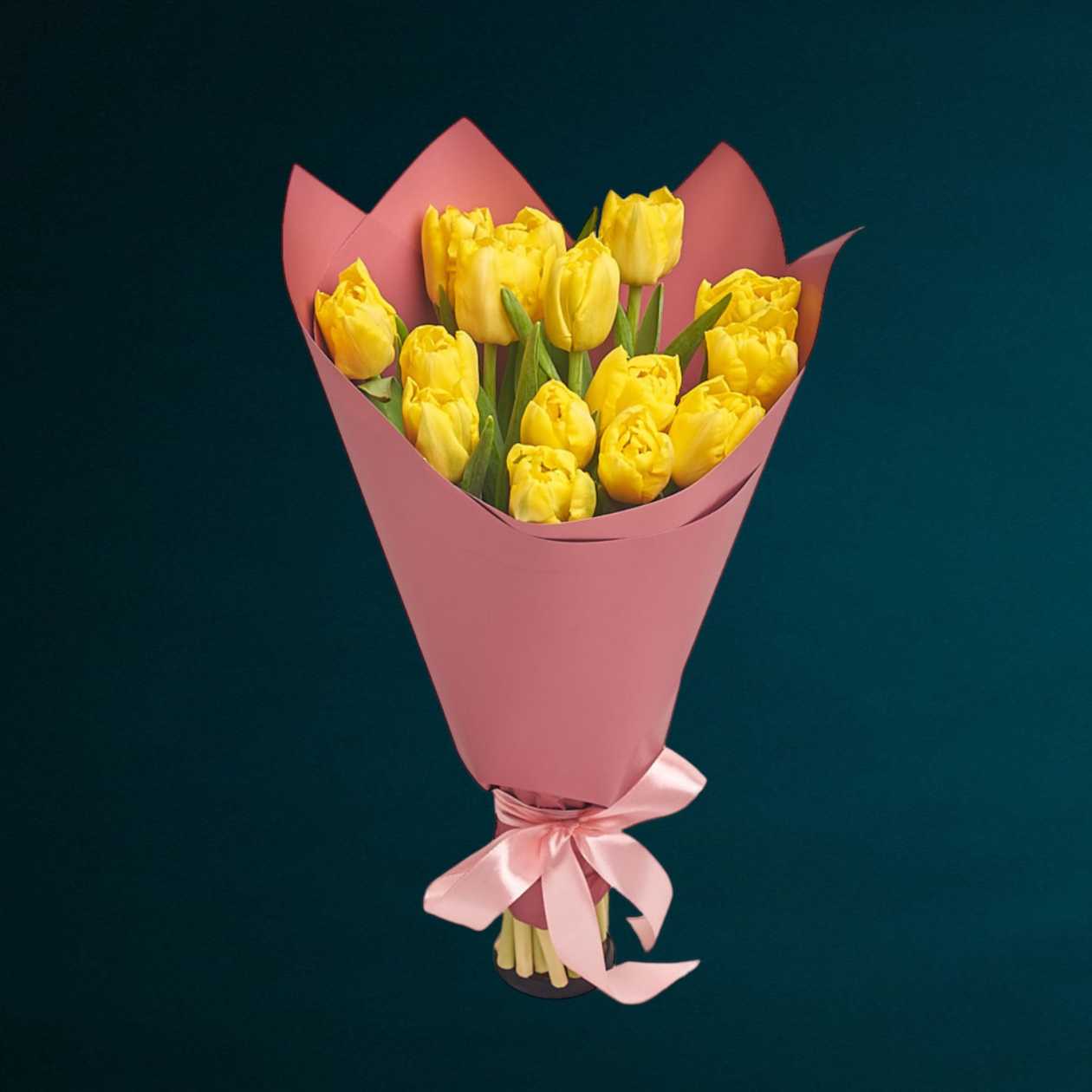 15 Yellow Tulips Bouquet