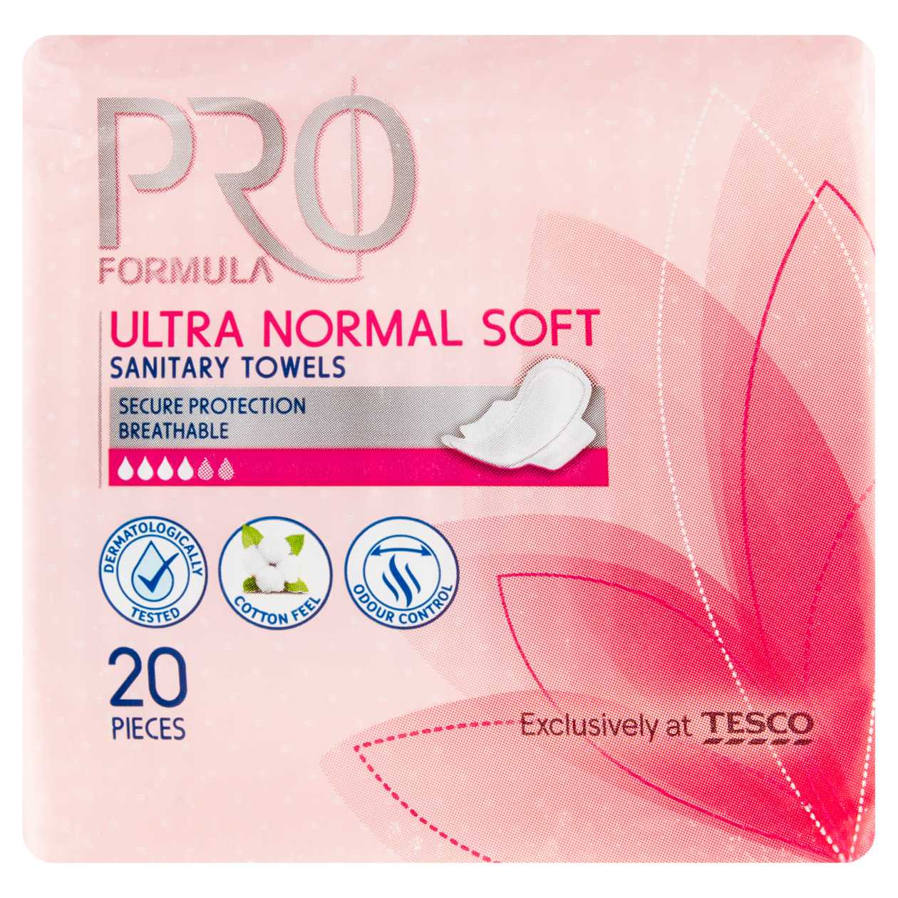 Tesco Pro Formula Wings Ultra Normal Soft Sanitary Pads with Wings 20 pcs
