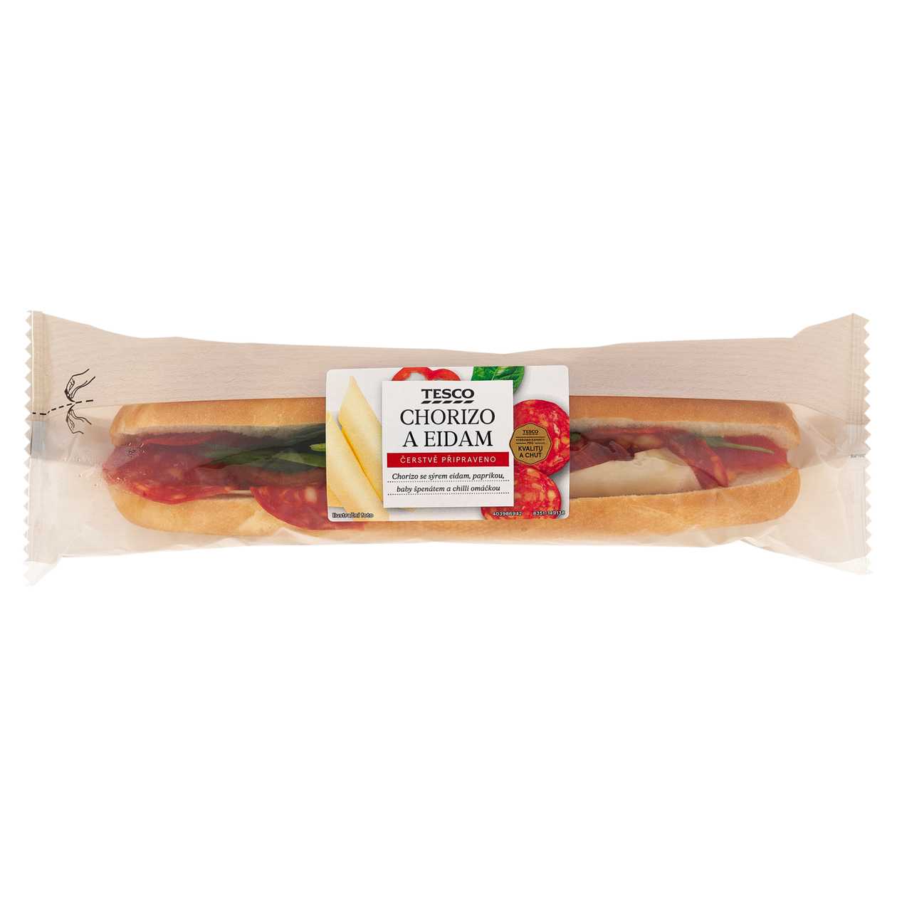 TESCO BAGETA S CHORIZO A EIDAM 174 g