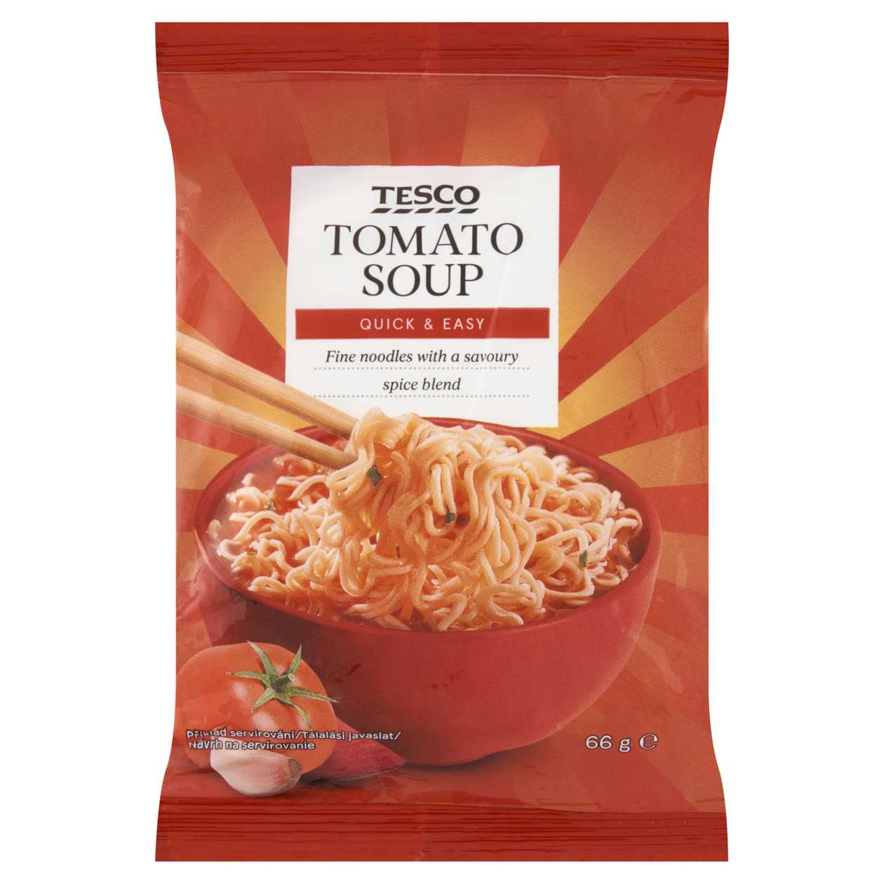 Tesco Instantní nudlová rajčatová polévka 66g