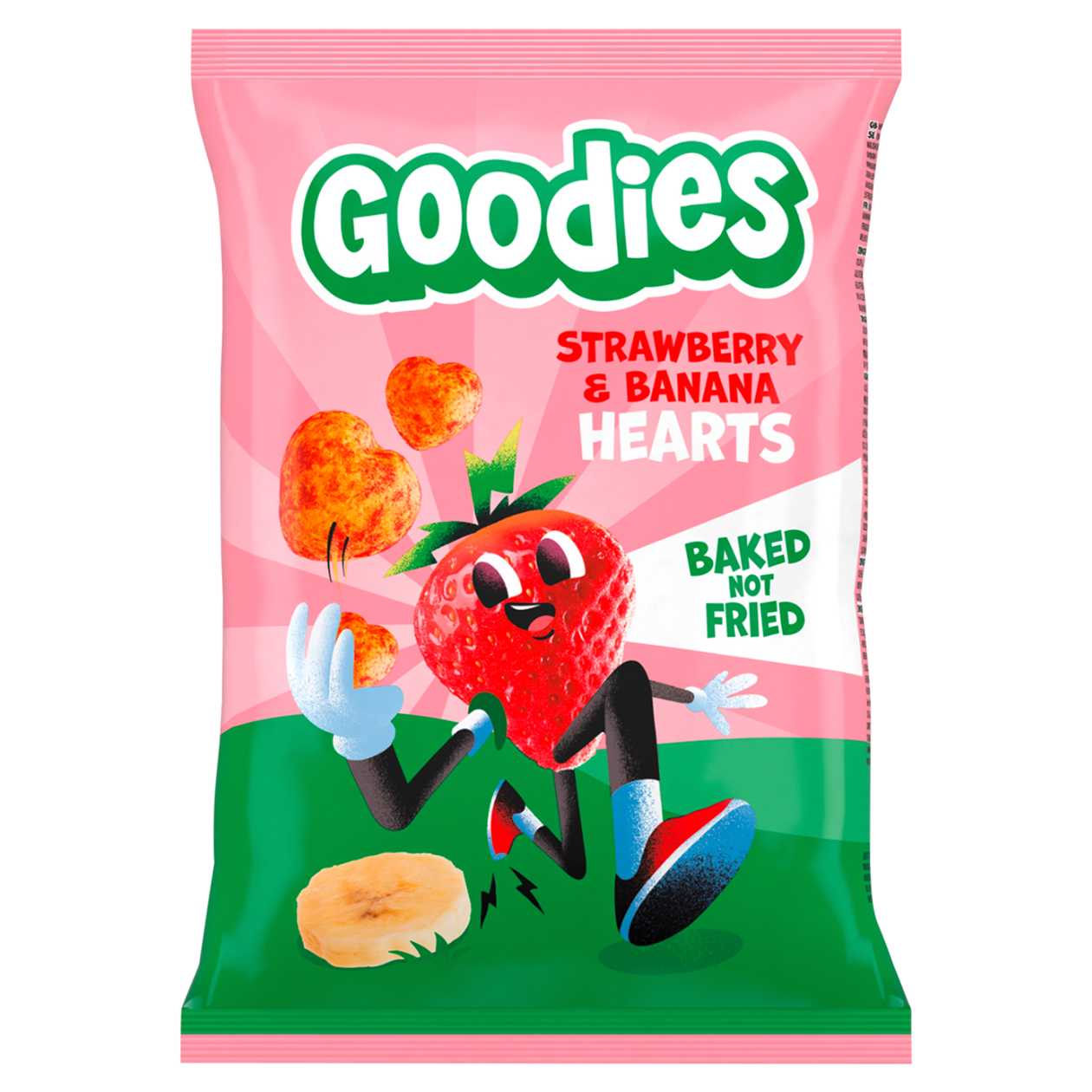 Goodies Křupky srdíčka jahoda a banán 30g