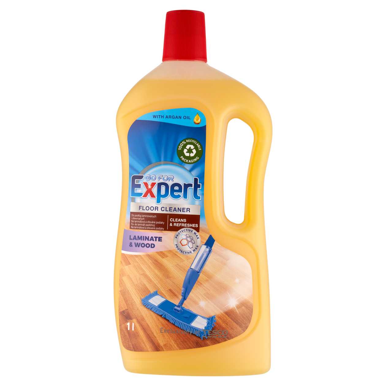 Go for Expert Čisticí prostředek na laminátové a dřevěné podlahy s arganovým olejem 1l