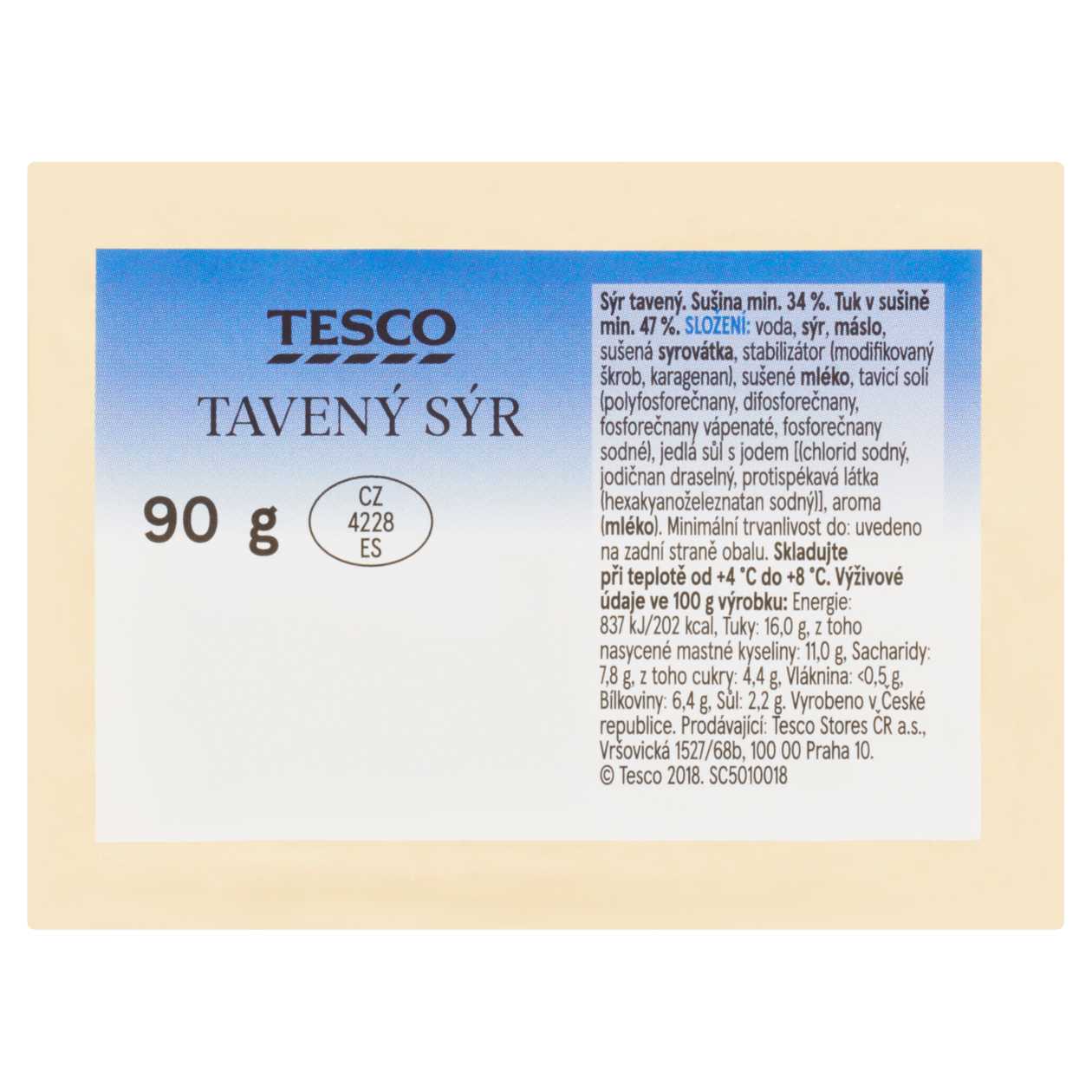 Tesco Tavený sýr 90g