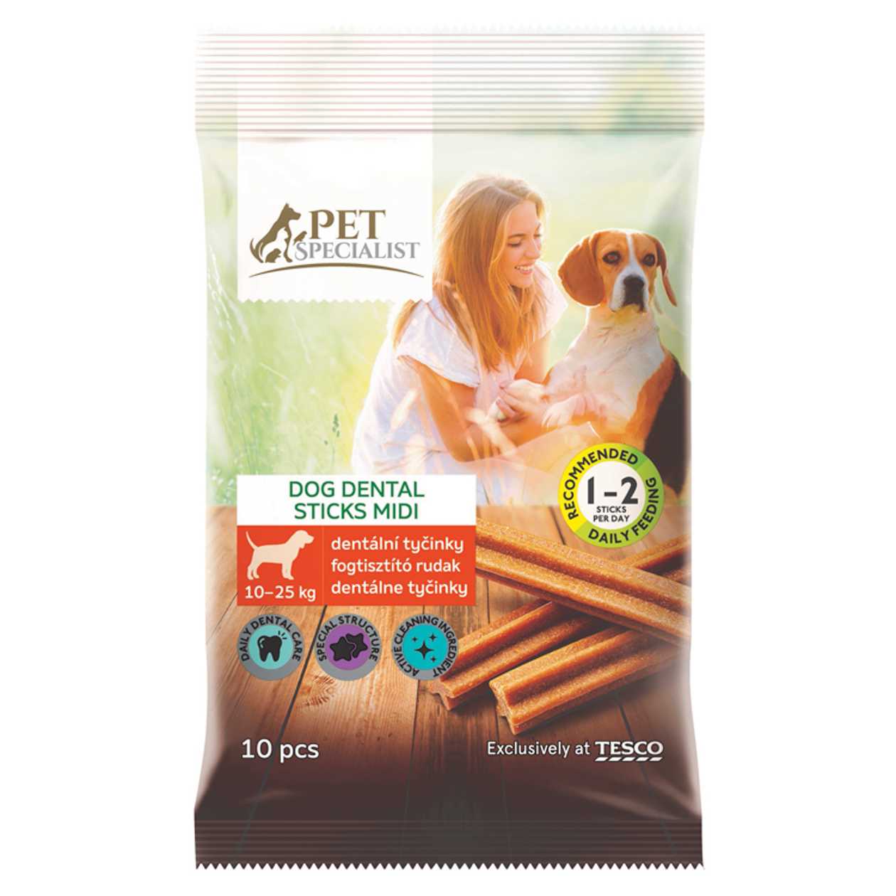 Tesco Pet Specialist Dentální tyčinky midi 10 ks 270g
